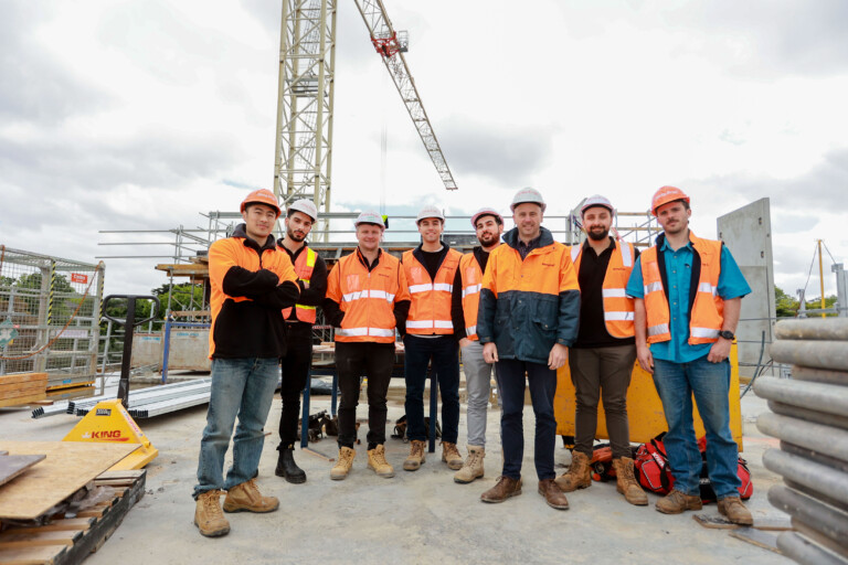 Building Engineering cadets and graduates visit Regis Aged Care Project in Camberwell