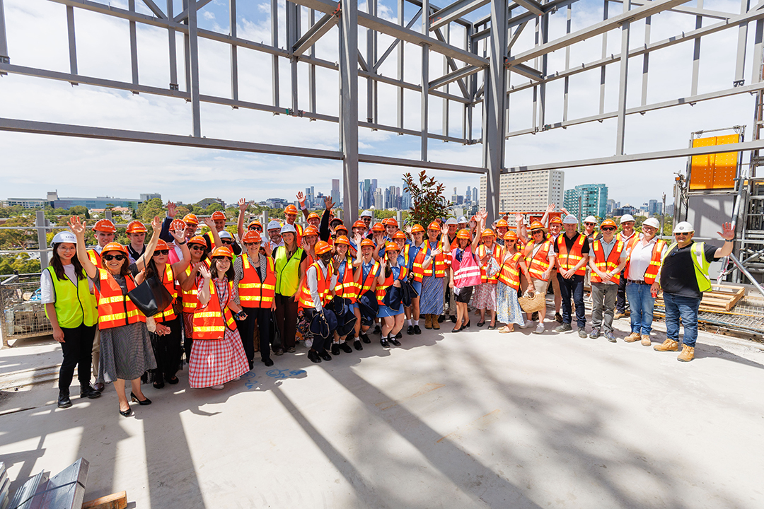 Topping out ceremony celebrates major milestone at St Aloysius College Senior Years Campus