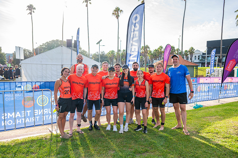 Building Engineering hits the ground running at the Melbourne Teams Corporate Triathlon