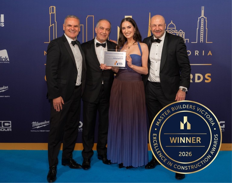 Celebrating our win at the 2026 Master Builders Excellence in Construction Awards