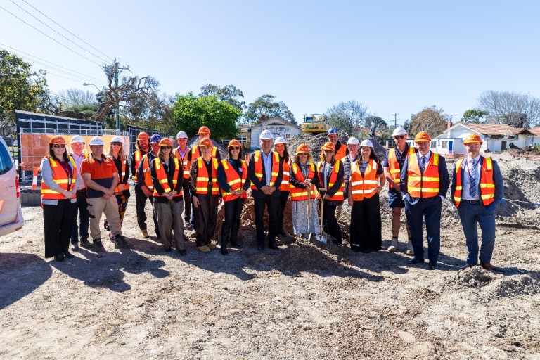 Building Engineering celebrates sod turning at Haileybury Brighton Creative Arts Centre